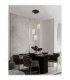 Certa Cluster Pendant Ceiling Light Clear Structured Gold E27 3x12W-2