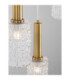 Certa Cluster Pendant Ceiling Light Clear Structured Gold E27 3x12W-5