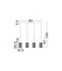 Certa Bar Pendant Ceiling Light Clear Structured Gold E27 4x12W-7