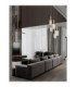 Certa Cluster Pendant Ceiling Light Clear Structured Gold E27 5x12W-2