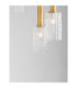 Certa Cluster Pendant Ceiling Light Clear Structured Gold E27 5x12W-6