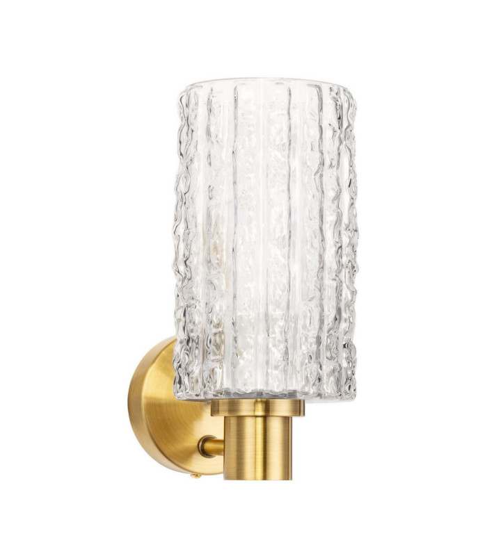 Certa Wall Lamp Clear Structured Gold E27 1x12W-1