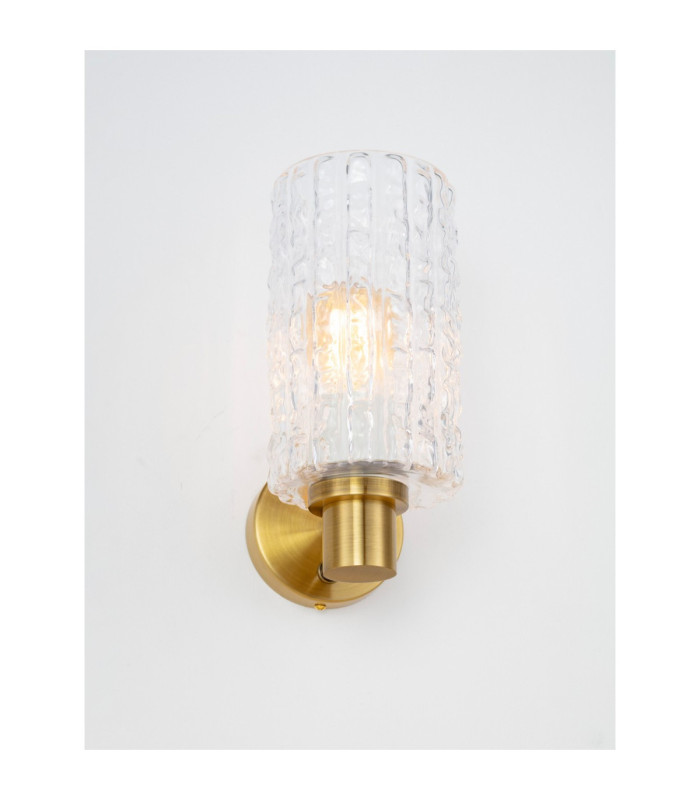 Certa Wall Lamp Clear Structured Gold E27 1x12W-5