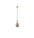 Maho Slim Pendant Ceiling Light Smokey Brass Gold E27 1x12W-1