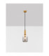 Maho Slim Pendant Ceiling Light Smokey Brass Gold E27 1x12W-4