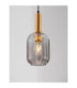 Maho Slim Pendant Ceiling Light Smokey Brass Gold E27 1x12W-5