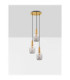 Maho Cluster Pendant Ceiling Light Smokey Brass Gold E27 3x12W-3