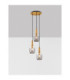 Maho Cluster Pendant Ceiling Light Smokey Brass Gold E27 3x12W-4