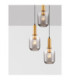 Maho Cluster Pendant Ceiling Light Smokey Brass Gold E27 3x12W-5