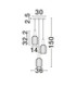 Maho Cluster Pendant Ceiling Light Smokey Brass Gold E27 3x12W-6