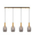 Maho Bar Pendant Ceiling Light Smokey Brass Gold E27 4x12W-1