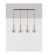 Maho Bar Pendant Ceiling Light Smokey Brass Gold E27 4x12W-3