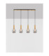 Maho Bar Pendant Ceiling Light Smokey Brass Gold E27 4x12W-4