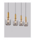 Maho Bar Pendant Ceiling Light Smokey Brass Gold E27 4x12W-5