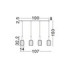 Maho Bar Pendant Ceiling Light Smokey Brass Gold E27 4x12W-6