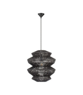 Nua 40cm Wire Frame Pendant Ceiling Light Sandy Black E27 1x12W-1