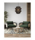 Nua 40cm Wire Frame Pendant Ceiling Light Sandy Black E27 1x12W-2
