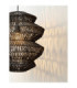 Nua 40cm Wire Frame Pendant Ceiling Light Sandy Black E27 1x12W-5