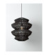 Nua 40cm Wire Frame Pendant Ceiling Light Sandy Black E27 1x12W-6