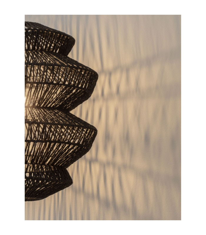 Nua 40cm Wire Frame Pendant Ceiling Light Sandy Black E27 1x12W-8