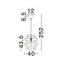 Nua 40cm Wire Frame Pendant Ceiling Light Sandy Black E27 1x12W-9