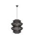 Nua 50cm 4 Level Wire Frame Pendant Ceiling Light Sandy Black E27 1x12W-1