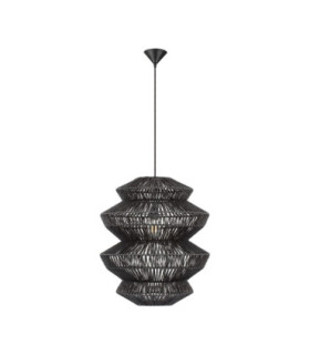 Nua 50cm 4 Level Wire Frame Pendant Ceiling Light Sandy Black E27 1x12W-1