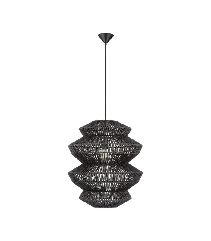 Nua 50cm 4 Level Wire Frame Pendant Ceiling Light Sandy Black E27 1x12W-1