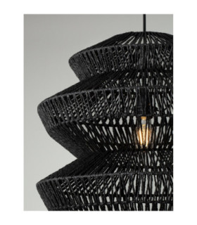 Nua 50cm 4 Level Wire Frame Pendant Ceiling Light Sandy Black E27 1x12W-2