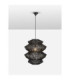 Nua 50cm 4 Level Wire Frame Pendant Ceiling Light Sandy Black E27 1x12W-4