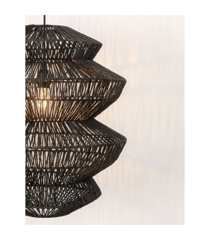 Nua 50cm 4 Level Wire Frame Pendant Ceiling Light Sandy Black E27 1x12W-5
