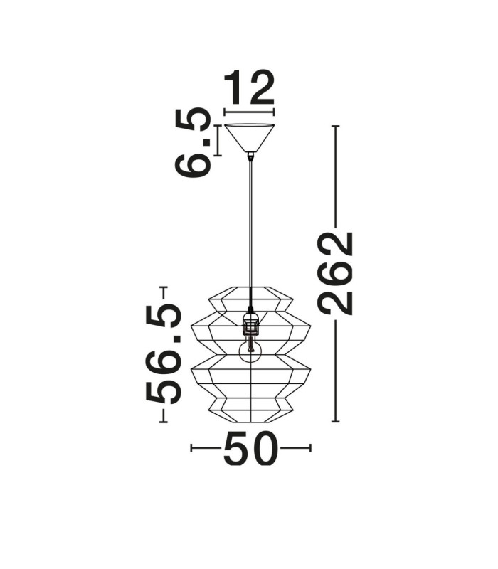 Nua 50cm 4 Level Wire Frame Pendant Ceiling Light Sandy Black E27 1x12W-6