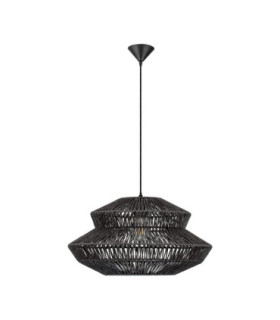 Nua 50cm 2 Level Wire Frame Pendant Ceiling Light Sandy Black E27 1x12W-1