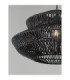 Nua 50cm 2 Level Wire Frame Pendant Ceiling Light Sandy Black E27 1x12W-7
