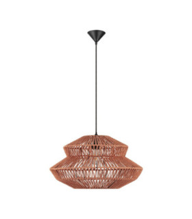 Nua Wire Frame Pendant Ceiling Light Orange Sandy Black E27 1x12W-1