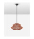 Nua Wire Frame Pendant Ceiling Light Orange Sandy Black E27 1x12W-3