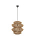 Nua 40cm Wire Frame Pendant Ceiling Light Natural Sandy Black E27 1x12W-1
