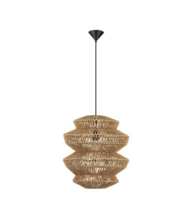 Nua 40cm Wire Frame Pendant Ceiling Light Natural Sandy Black E27 1x12W-1