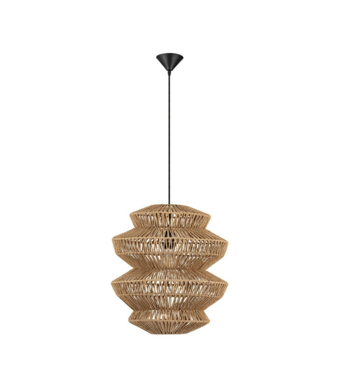 Nua 40cm Wire Frame Pendant Ceiling Light Natural Sandy Black E27 1x12W-1