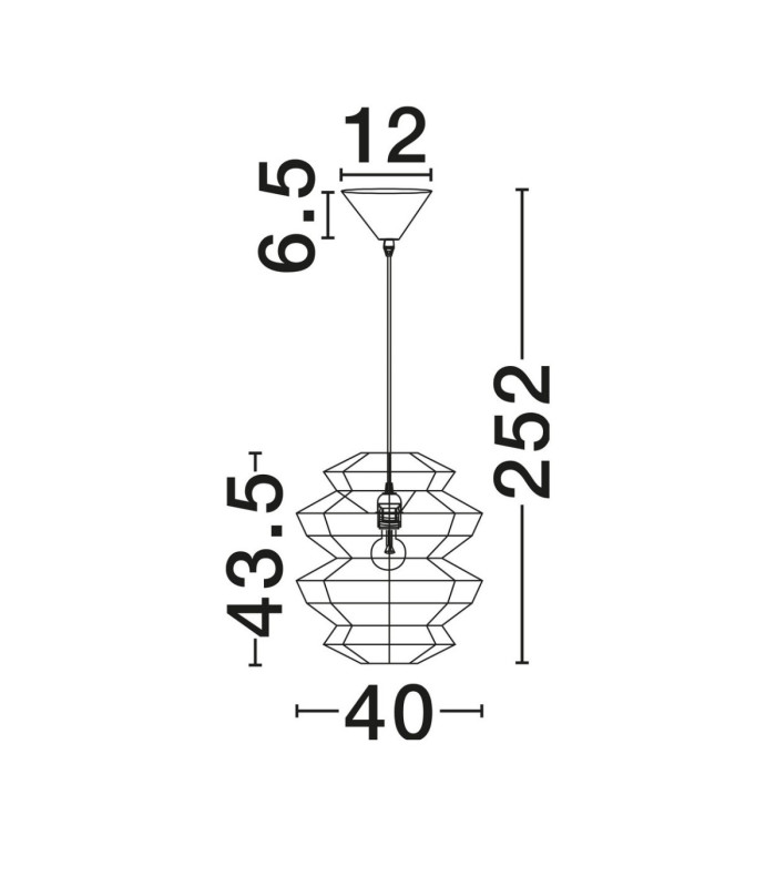 Nua 40cm Wire Frame Pendant Ceiling Light Natural Sandy Black E27 1x12W-7