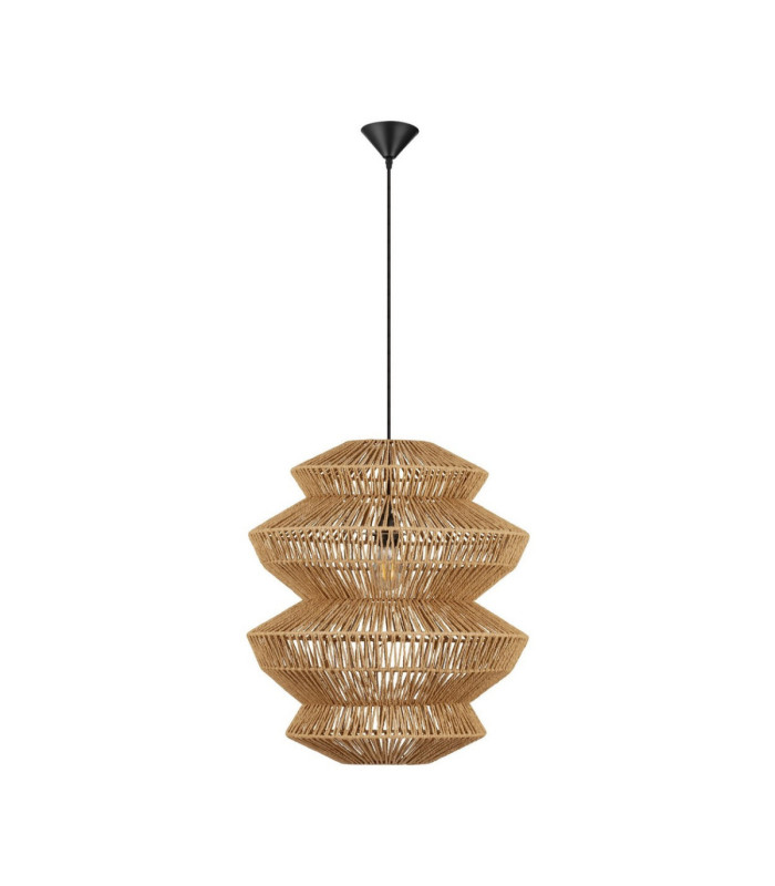 Nua 50cm 4 Level Wire Frame Pendant Ceiling Light Natural Sandy Black E27 1x12W-1