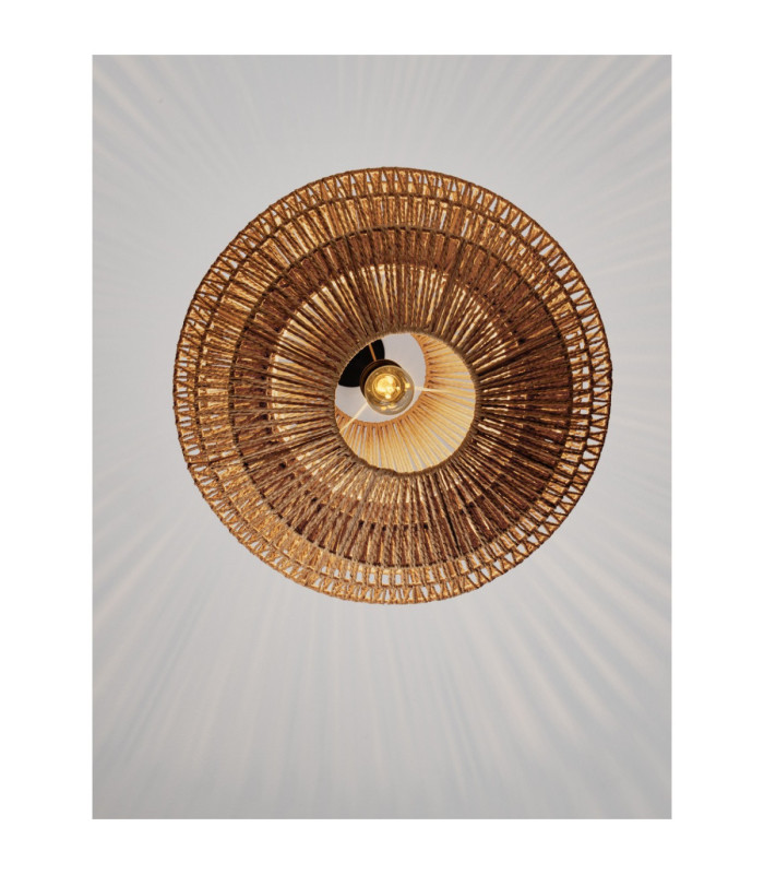Nua 50cm 4 Level Wire Frame Pendant Ceiling Light Natural Sandy Black E27 1x12W-5