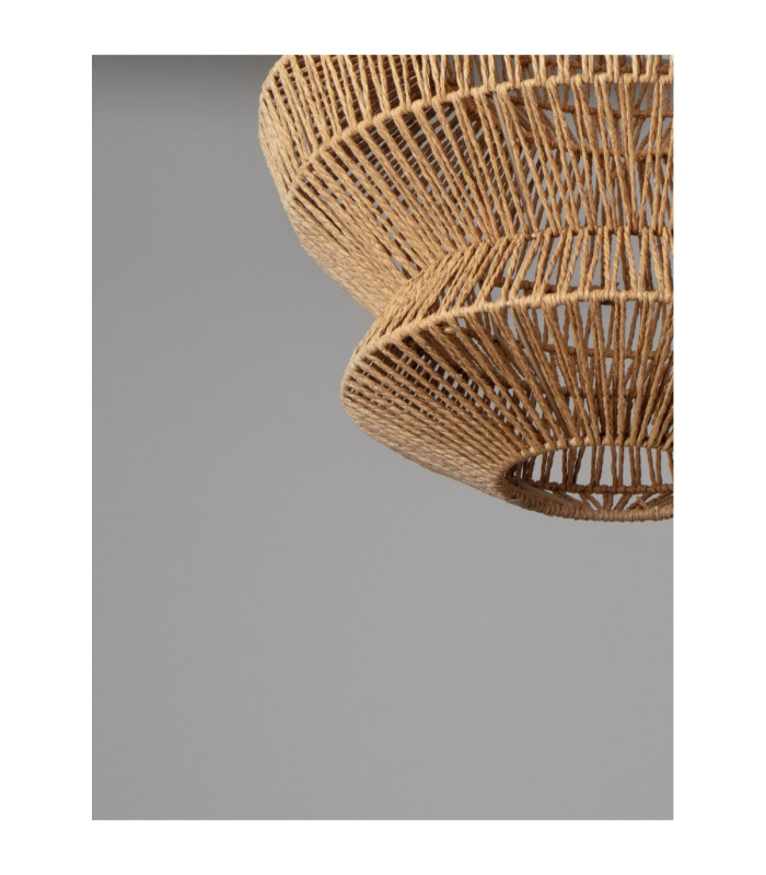 Nua 50cm 4 Level Wire Frame Pendant Ceiling Light Natural Sandy Black E27 1x12W-6