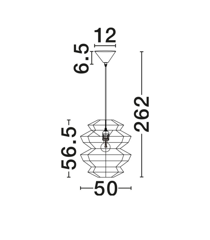 Nua 50cm 4 Level Wire Frame Pendant Ceiling Light Natural Sandy Black E27 1x12W-8