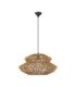 Nua 50cm 2 Level Wire Frame Pendant Ceiling Light Natural Sandy Black E27 1x12W-1