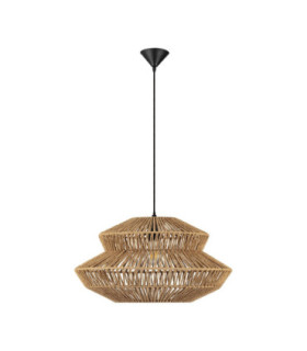 Nua 50cm 2 Level Wire Frame Pendant Ceiling Light Natural Sandy Black E27 1x12W-1
