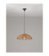 Flare Dome Pendant Ceiling Light Honey Black E27 1x12W-3