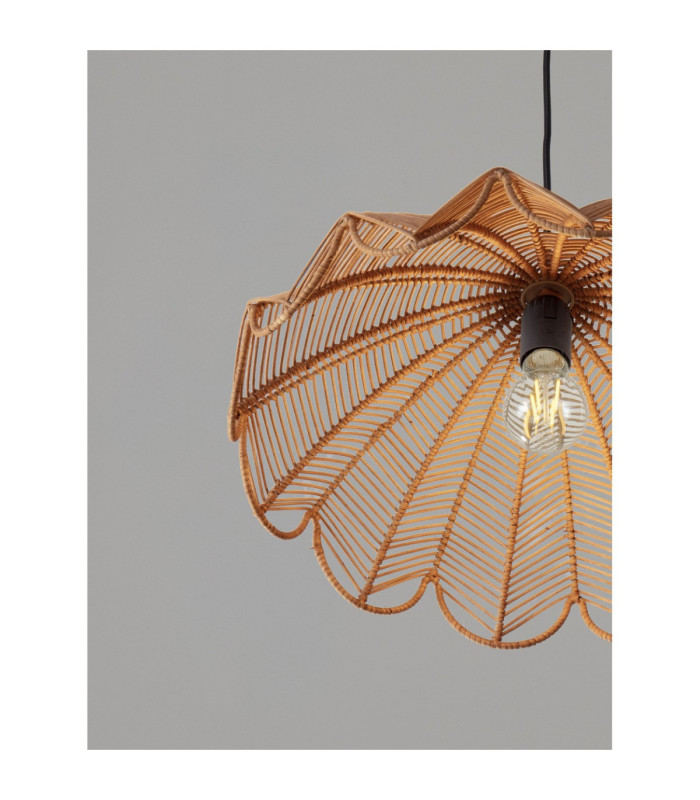 Flare Dome Pendant Ceiling Light Honey Black E27 1x12W-5