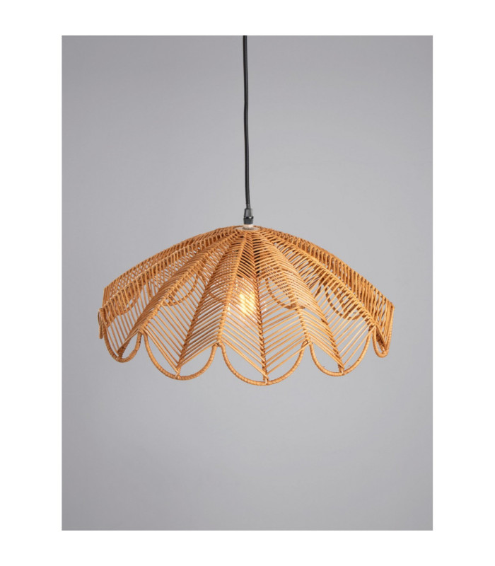 Flare Dome Pendant Ceiling Light Honey Black E27 1x12W-6