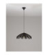 Flare Dome Pendant Ceiling Light Black E27 1x12W-3